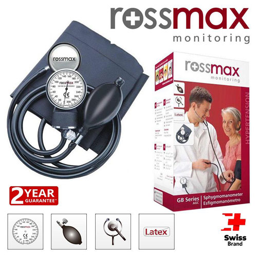 rossmax sphygmomanometer bp apparatus machine with dr morepen stethoscope -  aneroid gb101